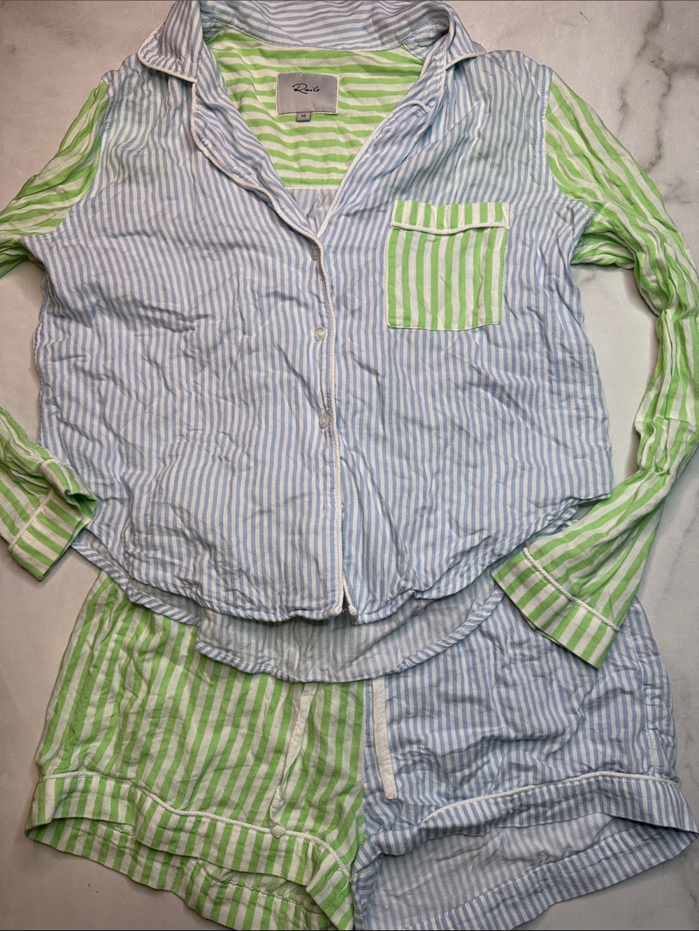 Rails Kellen Patchwork Striped Pajama Set